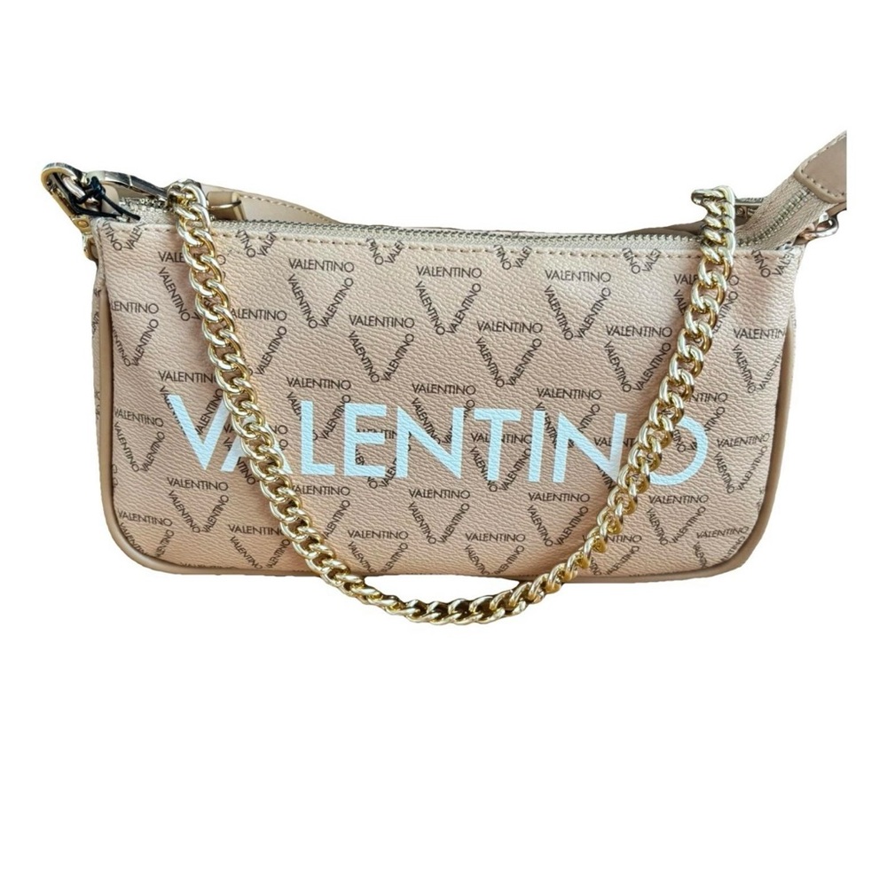 Valentino Tan Gold Crossbody Bag with Chain